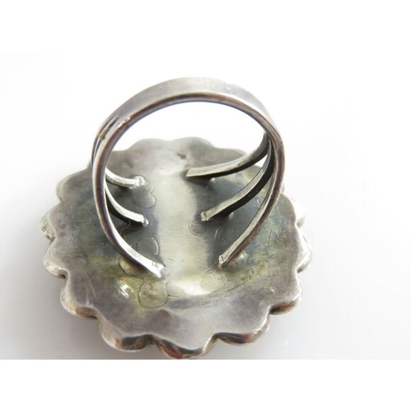 Old Pawn Pilot Mountain Turquoise Sterling Silver Ring Size 6.75 - Picture 7 of 9